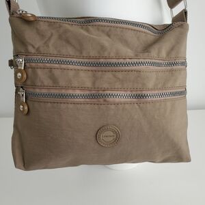 Brown Crossbody Bag with Multiple Compartments